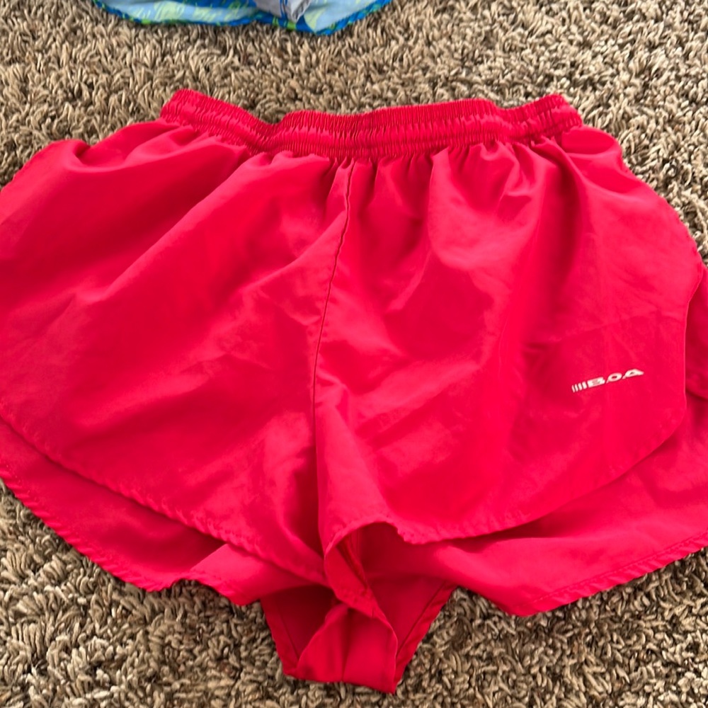 BOA running shorts cherry red size medium